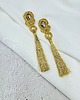 kolczyki soutache Złote kolczyki sutasz z chwostami