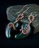 kolczyki wire wrapping Kolczyki z agatami