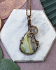 wisiory Miedziany wisiorek wire wrapping z amazonitem #233