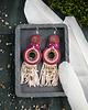 kolczyki soutache Meya L - kolczyki etno, srebro