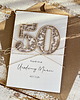 kartki scrapbooking Wyjątkowa personalizowana kartka ręcznie robiona na 50 urodziny