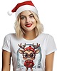 t-shirt damskie Koszulka świąteczna renifer t-shirt