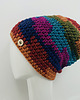 czapki damskie Kolorowa gruba czapka smerf ręcznie robiona