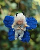karuzele i girlandy do łóżeczka Leśna Wróżka Niebieski Motyl - Waldorf toys