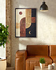 obrazy Drewniana dekoracja mid-century. "Dzień i noc". Obraz midcentury, boho.