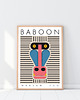 plakaty Pawian, Baboon, Zoo Warszawa, Plakat, EN