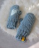rękawiczki damskie Wełniane rękawiczki- błękit WOOLY