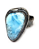 pierścionki srebrne Larimar