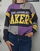 bluza bez kaptura damska Bluza patchwork - Purple Court - Signature - oversize