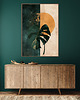 plakaty Liście monstery - Plakat, druk - Chiński Orient, Harmonia Zen, Wabi Sabi #127