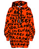 bluza z kapturem damska Bluza Oversize Tunika DR.CROW Dr.Crow Orange