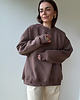 bluza bez kaptura damska Bluza Cheer long choclate