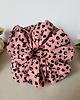 gumki do włosów Gumka Maxi Scrunchie Panterka różowa