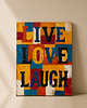obrazy Live Love Laugh - obraz na płótnie