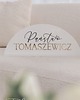 dodatki ślubne Tabliczka z nazwiskiem na stół Pary Młodej Państwo