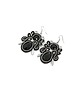 kolczyki soutache Czarno-srebrne kolczyki sutasz - kolekcja Angel