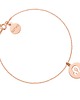 srebrne naszyjniki Bransoletka z zodiakiem Lwa z różowego złota