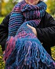 szale damskie MAXCOLOR duży szal handmade " kosmiczne energie"