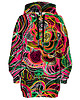 bluza z kapturem damska Bluza Oversize Tunika DR.CROW Drawn Flowers
