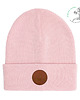 czapki damskie Czapka beanie z bawełny organicznej jasny róż
