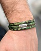 biżuteria męska Bransoletka SKÓRZANA MAGNETOOS TRIPLE MILITARY