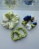 gumki do włosów Pistacjowy krem - zestaw jedwabnych scrunchie
