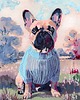 grafiki i ilustracje Pastelowy portret - buldog francuski