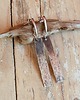 kolczyki z mosiądzu Kolczyki z kutej, oksydowanej alpaki /18/ biżuteria handmade