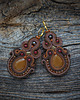 kolczyki soutache Zamówienie Pani Agnieszki- czekoladowe kolczyki