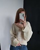 swetry damskie  Luźny sweter w serek i247