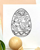 ozdoby wielkanocne PISANKA wielkanocna stempel drewniany XL