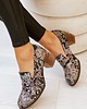 botki damskie PÓŁBUTY NA 6 CM SŁUPKU W STYLU BOHO - SKÓRA NATURALNA - MODEL 250 - BOHO