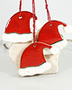 ozdoby choinkowe Ceramiczne czapeczki Mikołaja - ozdoby ceramiczne