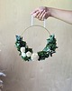 dodatki ślubne Bukiet ślubny na obręczy - alternatywny bukiet ślubny z eukaliptusem
