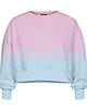 bluza bez kaptura damska DR.CROW Bluza Krótka CROP Ombre Pink Blue