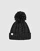 czapki damskie Czapka beanie w warkoczowy splot czarna