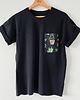 t-shirt damskie Koszulka oversize z kieszonka z upcyclingu