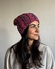 czapki damskie Kolorowa duża czapka beanie z wełną i alpaką