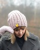 czapki damskie Wełniana czapka zimowa WOOLY pudrowa