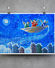 grafiki i ilustracje Plakat "Śnieg nad miastem"