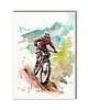 grafiki i ilustracje Rower górski. Akwarela ręcznie malowana