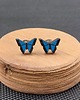 kolczyki drewniane Kolczyki drewniane MOTYLKI niebieskie