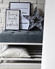 ławki Siedzisko ławka loft z półką na buty metalowa