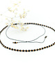 chokery Czarny choker z koralików