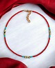 chokery Naszyjnik - choker : INDIA : koral, magnezyt, jaspis, hematyt