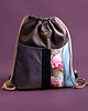 plecaki Unikatowy plecak patchworkowy handmade, welur, flausz