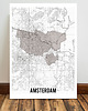 plakaty Amsterdam mapa plakat  50x70 cm / A3 / A4