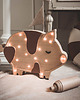 lampy do pokoju dziecka Drewniana Lampka Świnka - Brown