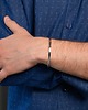 biżuteria męska Męska bransoletka z litego,  srebra 925, szer.2,80mm - cieńka