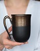 kubki Kubek ceramiczny czarno- złoty 325ml